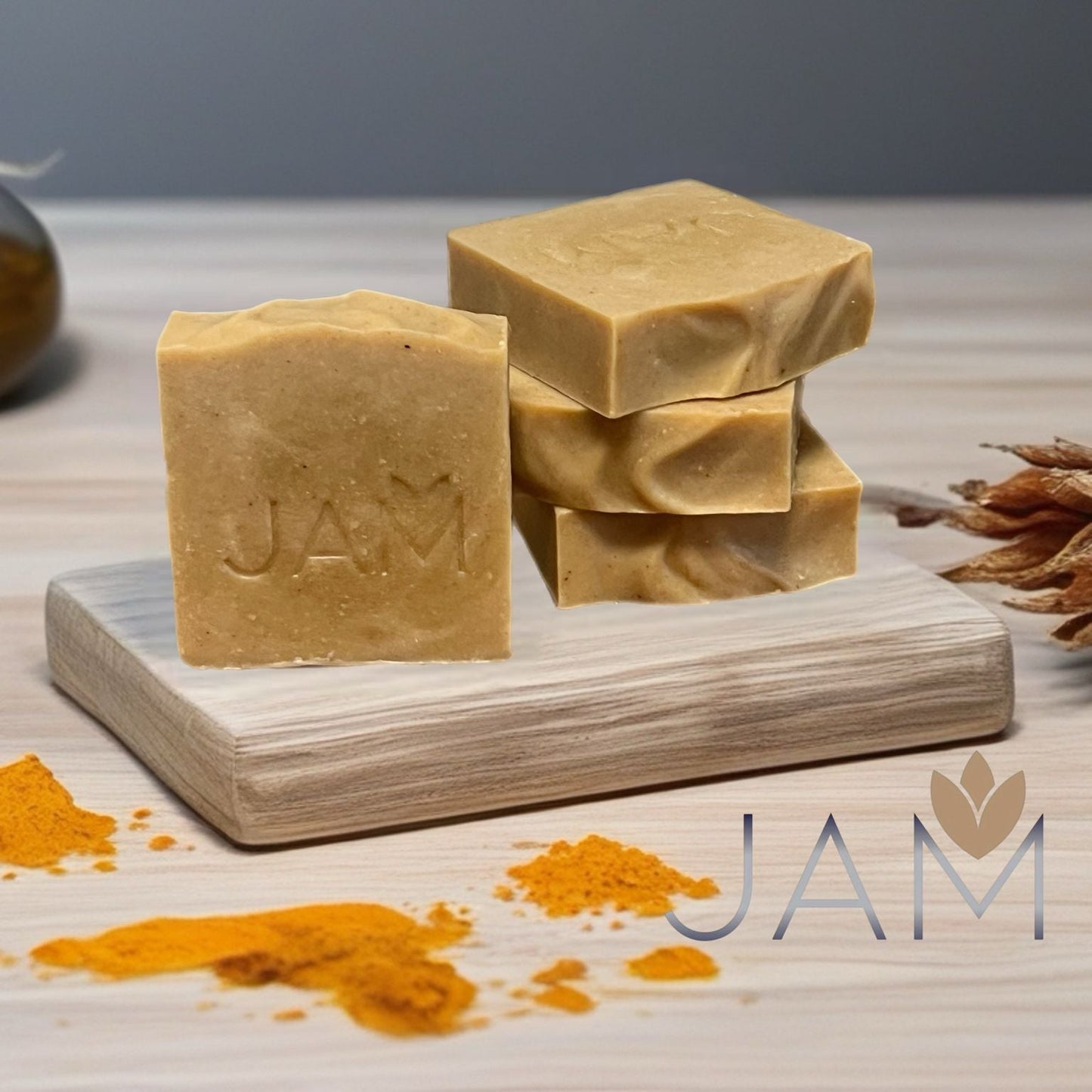 Jabón Artesanal de Cúrcuma y Naranja